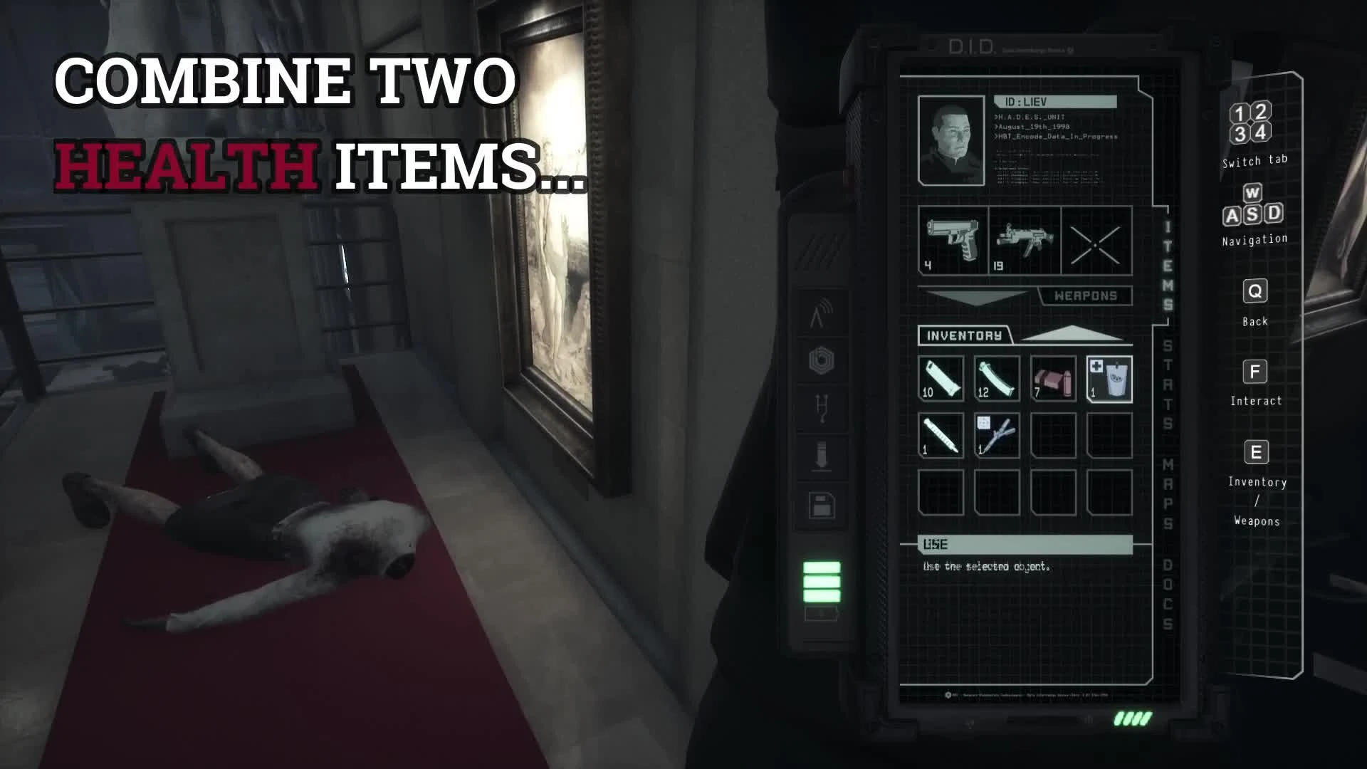 Daymare: 1998 - изготовление лечебного зелья для восстановления запаса здоровья