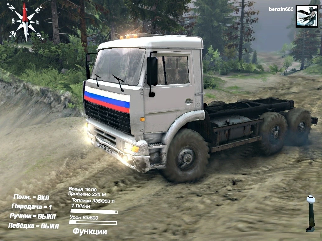Spintires "Мод "KamAZ Tricolor""