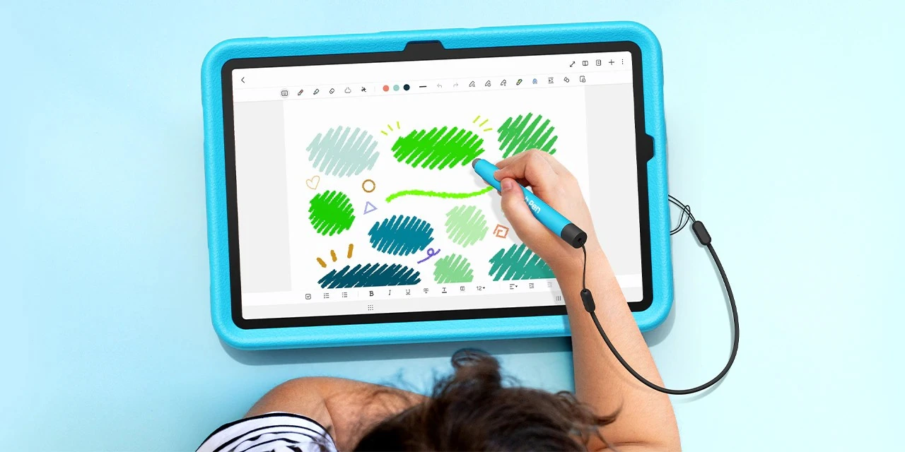 Samsung выпустила детский планшет Galaxy Tab A11+ с ручкой, чехлом и подставкой