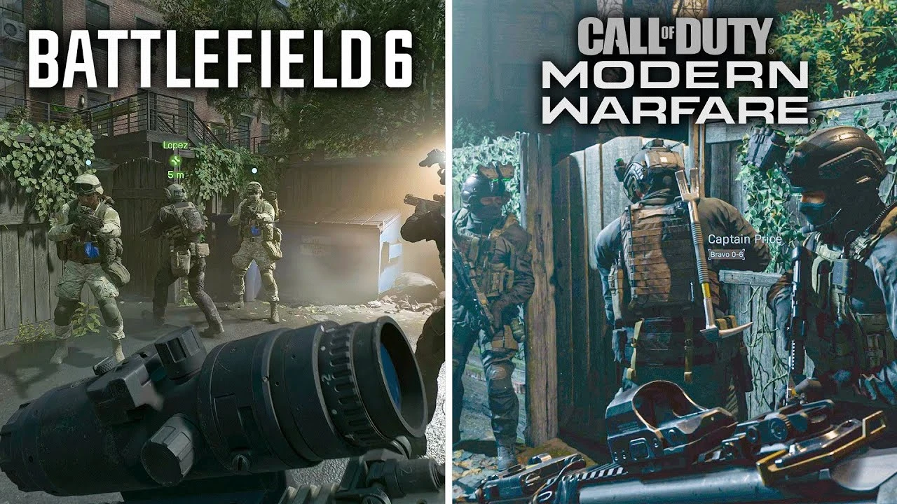Сравнение миссии по зачистке здания в Battlefield 6 и Modern Warfare