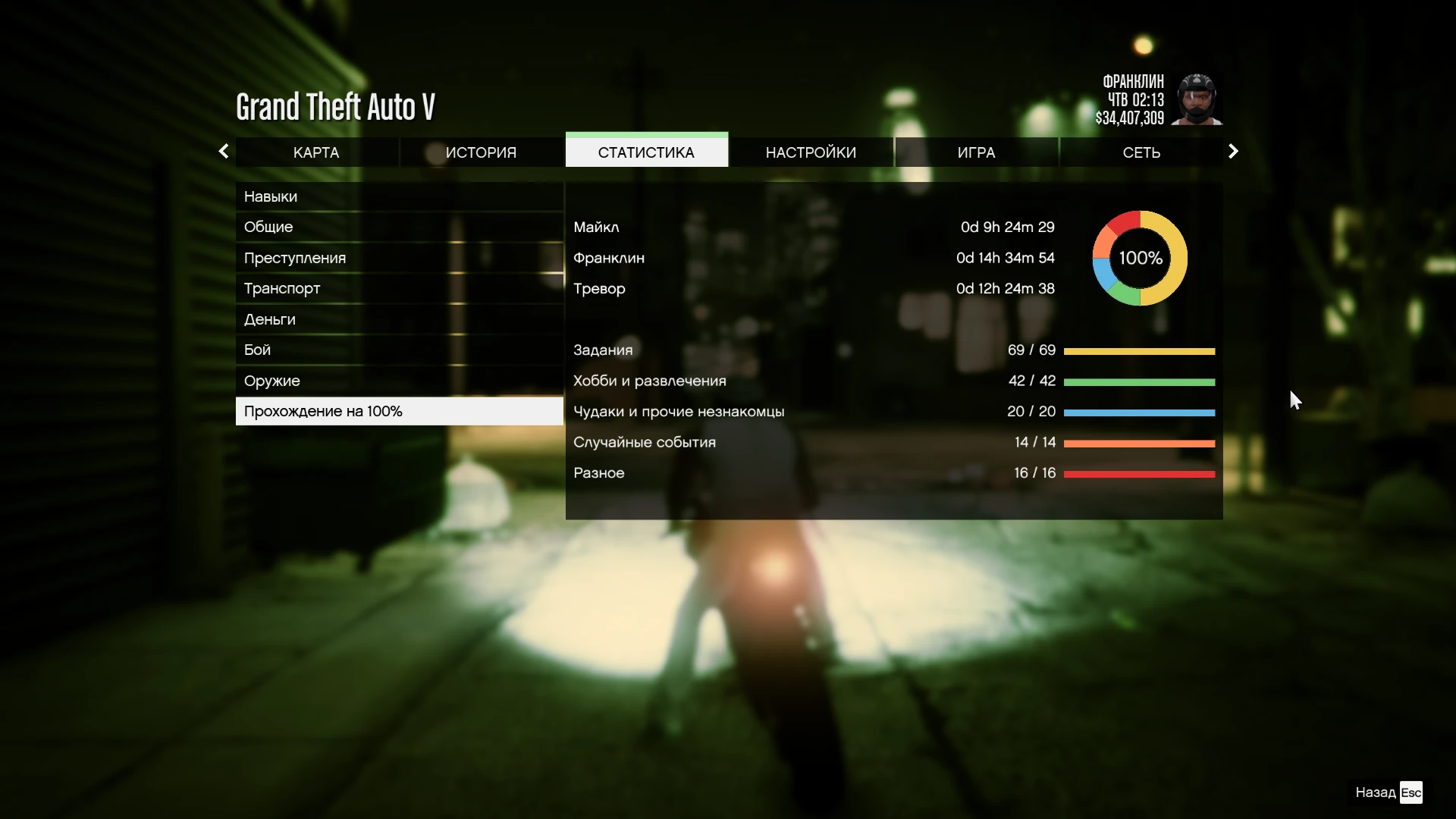 Grand Theft Auto 5 "Сохранение - игра пройдена на 100%"