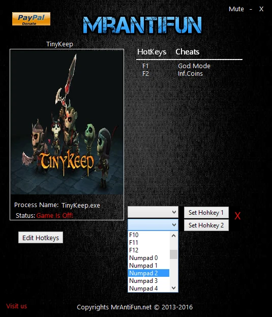 TinyKeep: Трейнер/Trainer (+2) [2.3] {MrAntiFun}