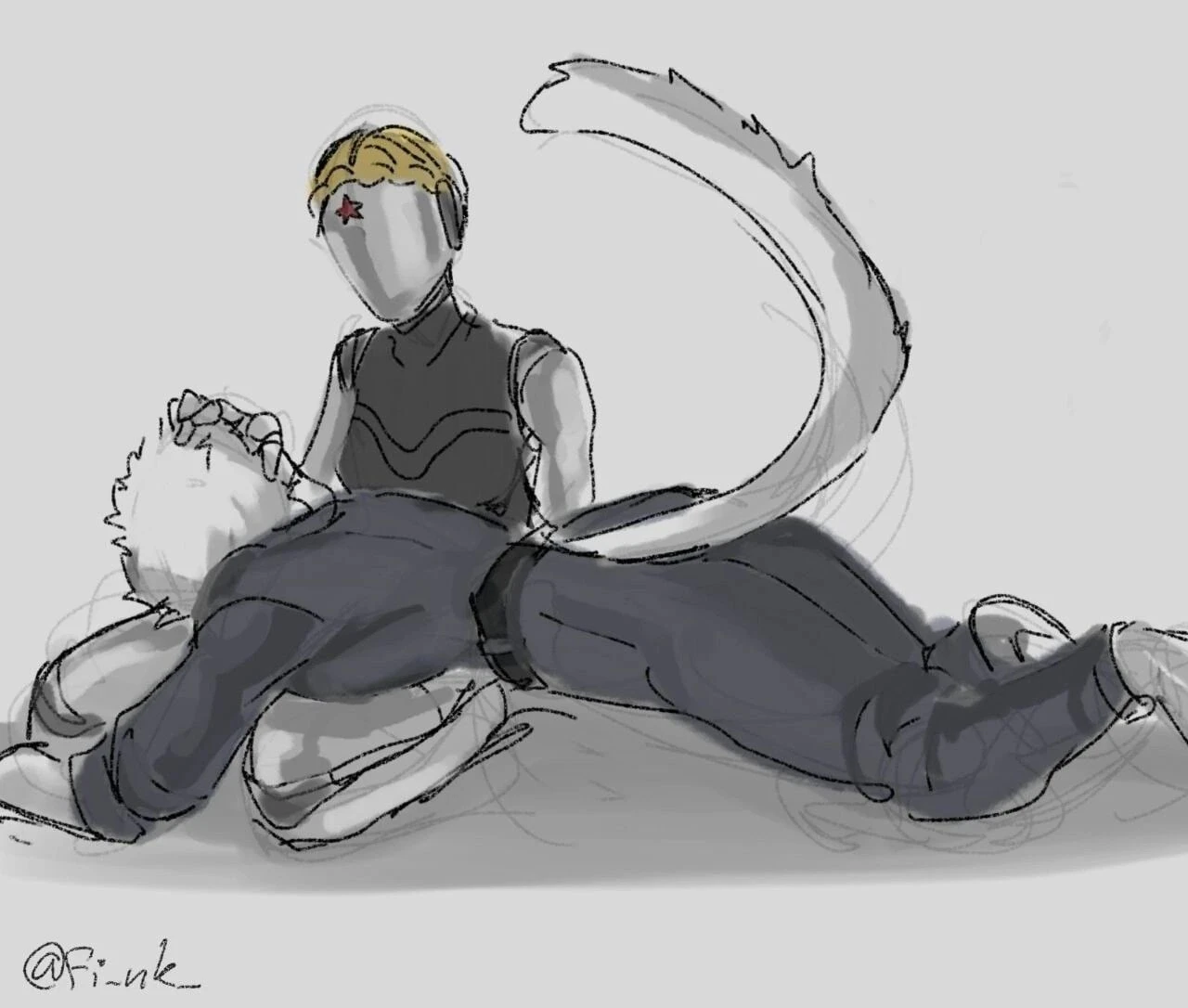 Близняшка ласкает П-3