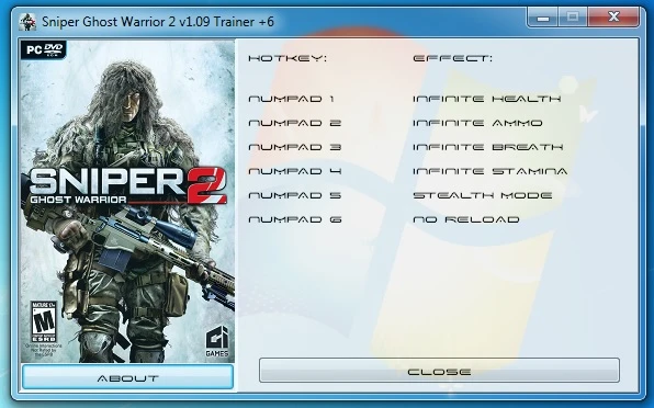 Sniper: Ghost Warrior 2 ~ Collector's Edition: Трейнер/Trainer (+6) [1.09] {GRIZZLY / PlayGround.ru}
