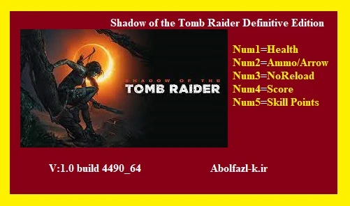 Shadow of the Tomb Raider - Definitive Edition: Трейнер/Trainer (+5) [1.0: Build 4490_64] {Abolfazl.k}