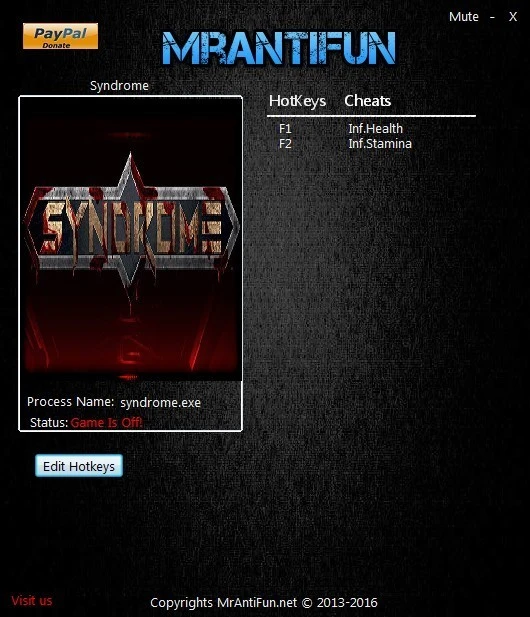 Syndrome: Трейнер/Trainer (+2) [1.03f] {MrAntiFun}