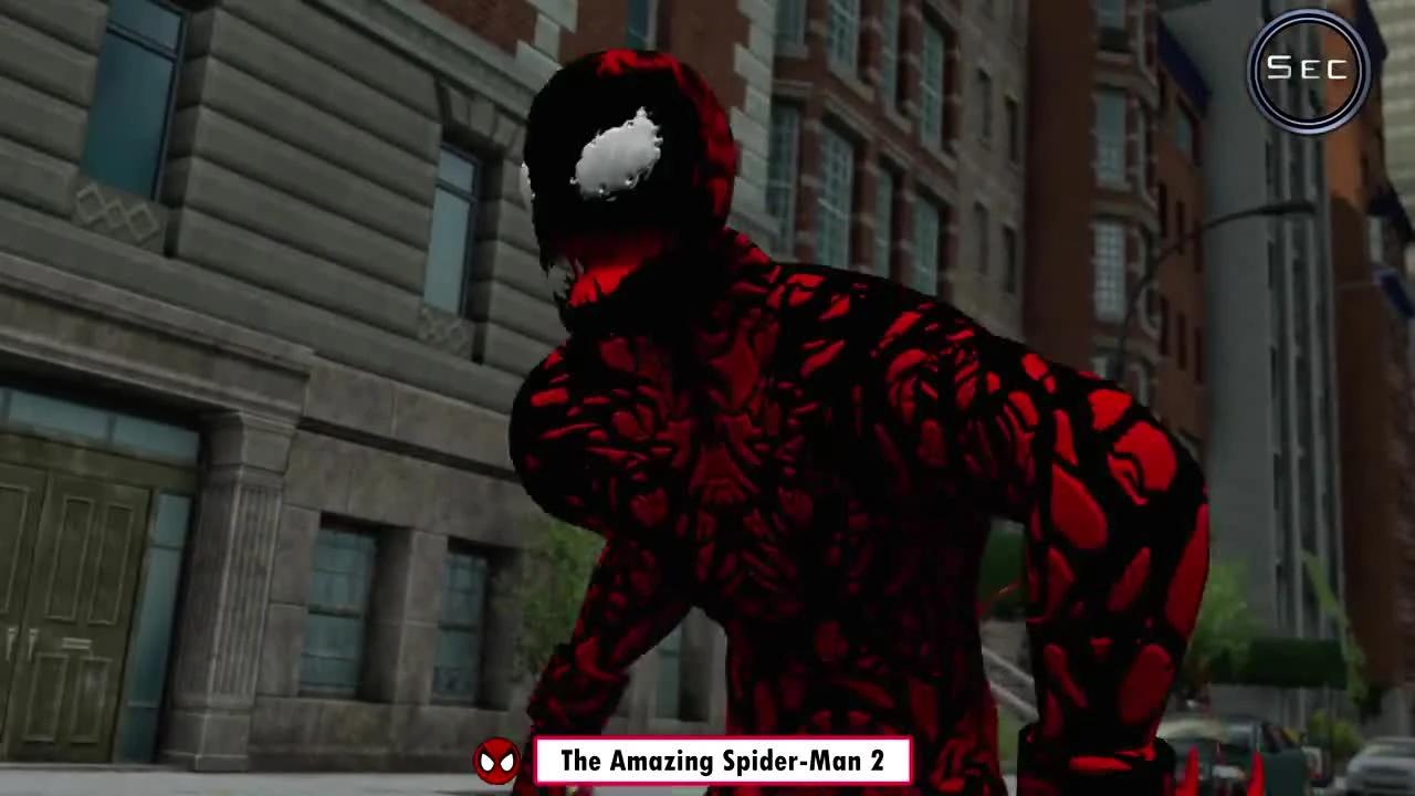 Эволюция костюма CARNAGE в играх про человека паука