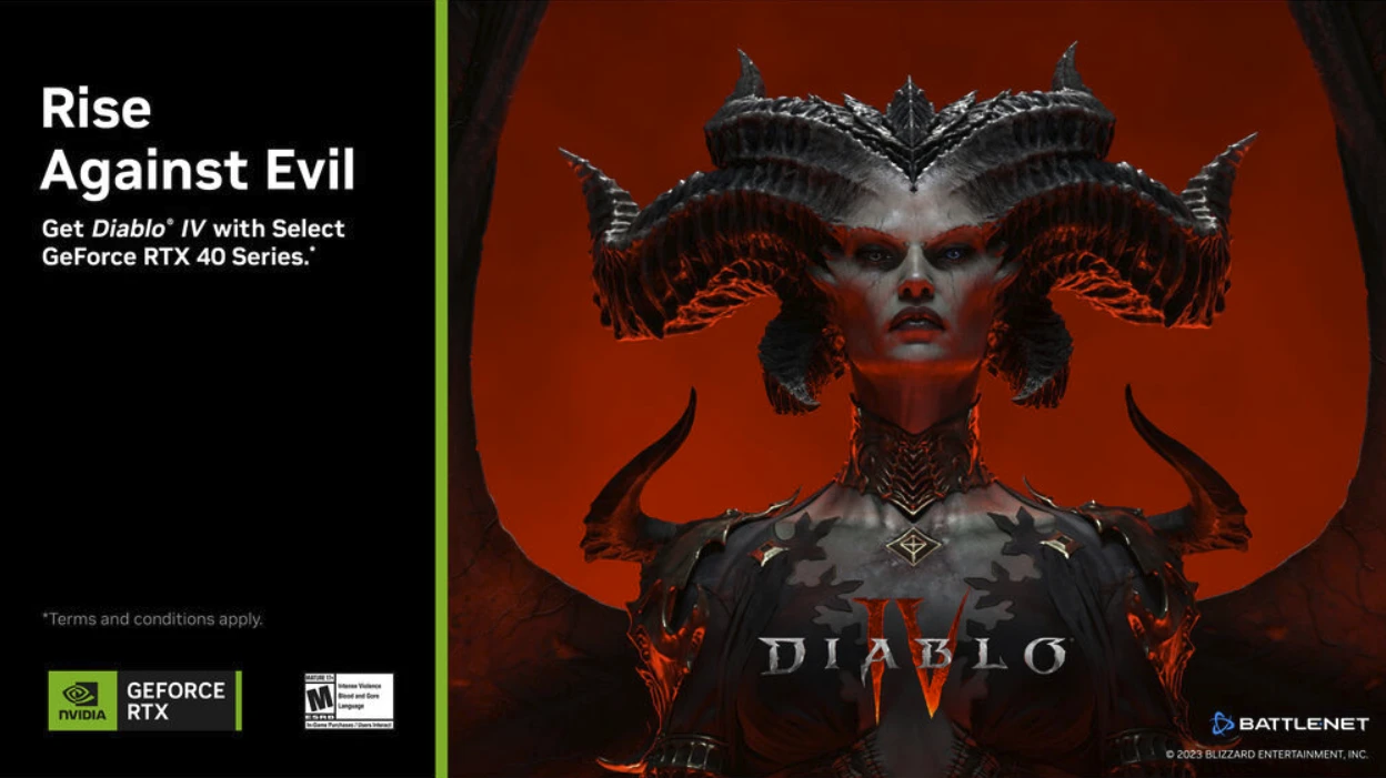 Diablo 4 будет поставляться в комплекте с графическими процессорами NVIDIA GeForce RTX 40