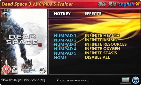 Dead Space 3: Трейнер/Trainer (+5) [1.0] {FLiNG}