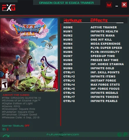Dragon Quest XI: Echoes of an Elusive Age: Трейнер/Trainer (+18) [1.0] {FutureX}