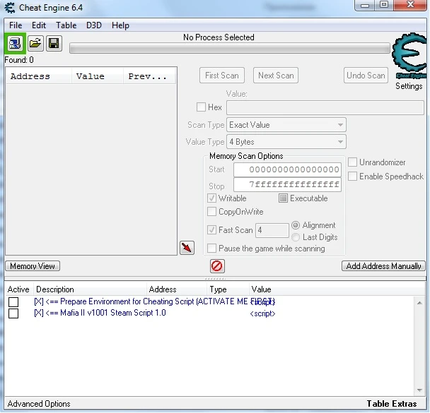 Mafia 2: Таблица для Cheat Engine [DLC / STEAM / v1.0.0.5]