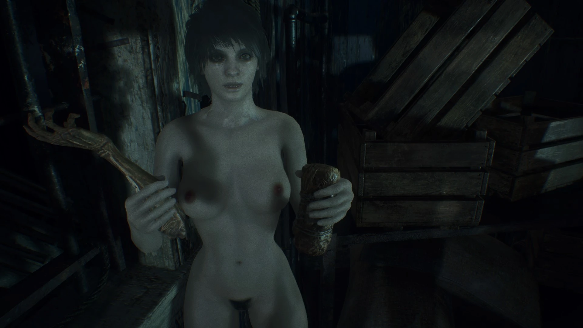 Resident Evil 7 "Обнаженная Зои в основной кампании"