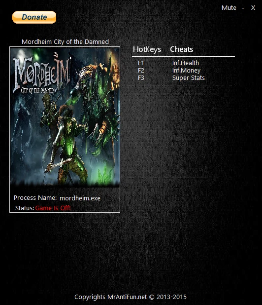 Mordheim: City of the Damned: Трейнер/Trainer (+3) [1.0.4.1 64bit] {MrAntiFun}