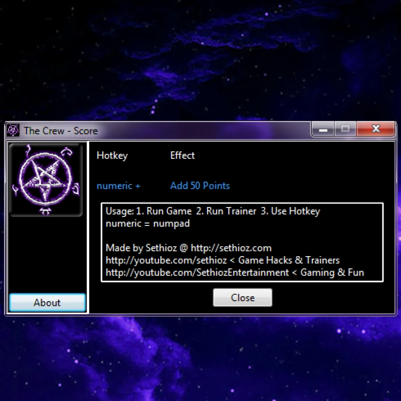 The Crew: Трейнер/Trainer (+1: Добавить Очки / Add Score) [v1.0_SX] {Sethioz}