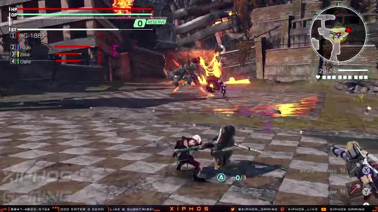 Игровой процесс демо-версии God Eater 3 наSwitch