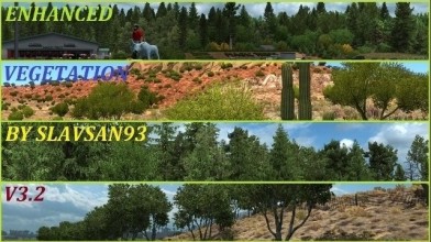 American Truck Simulator "Усовершенствованная растительность v3.2 (v1.38.x)"