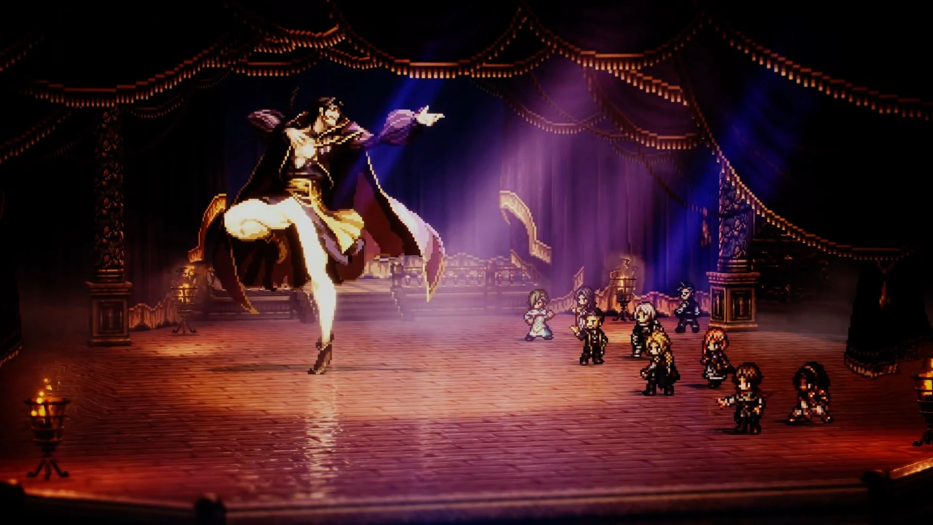 Гайд на битву с боссом Огюст Драматург в Octopath Traveler 0