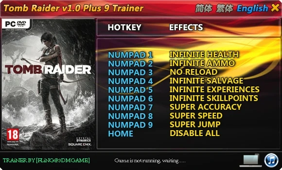 Tomb Raider (2013): Трейнер/Trainer (+9) [1.0] {FLiNG}