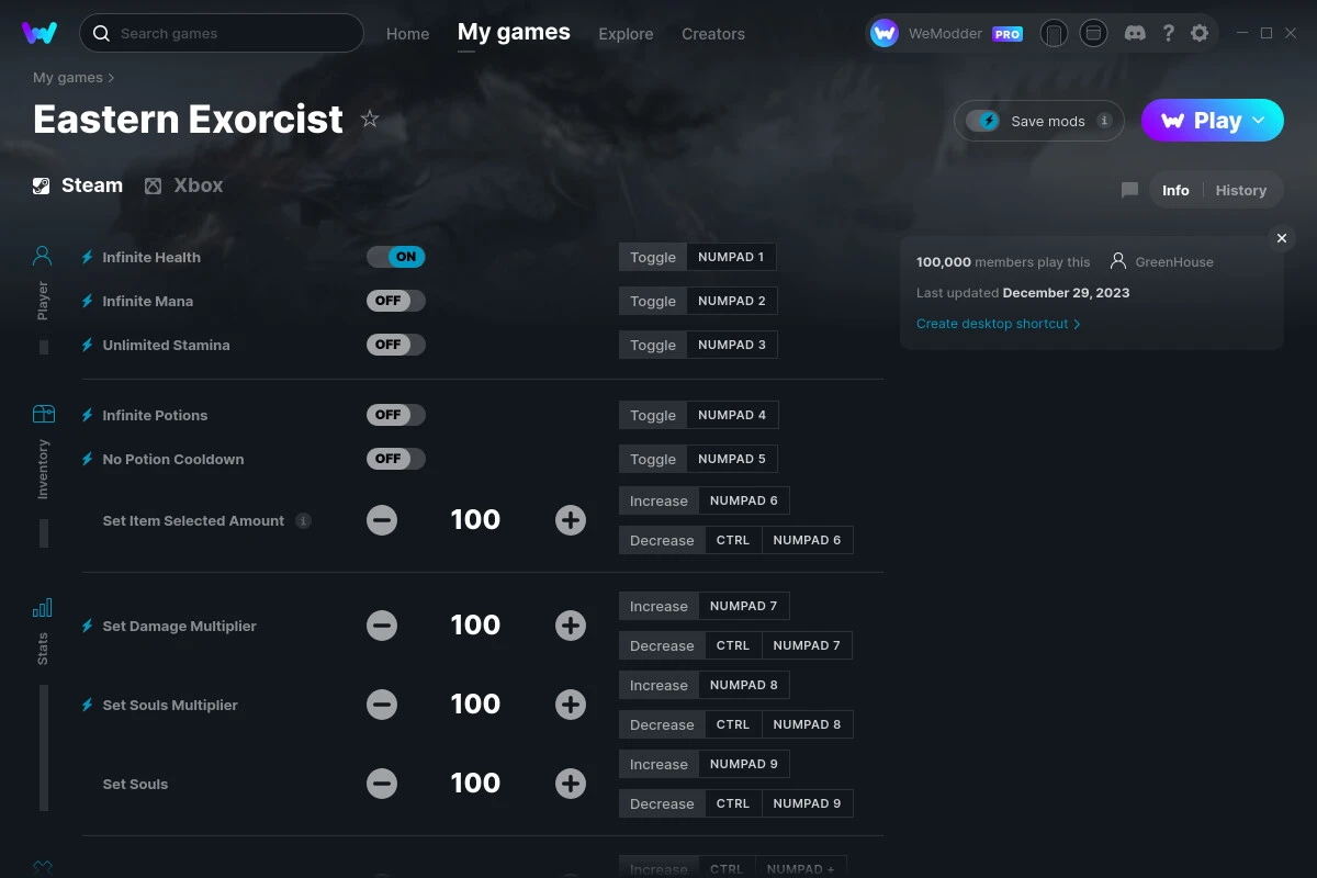 The Eastern Exorcism "Трейнер +10" [UPD: 29.12.2023] {GreenHouse / WeMod}