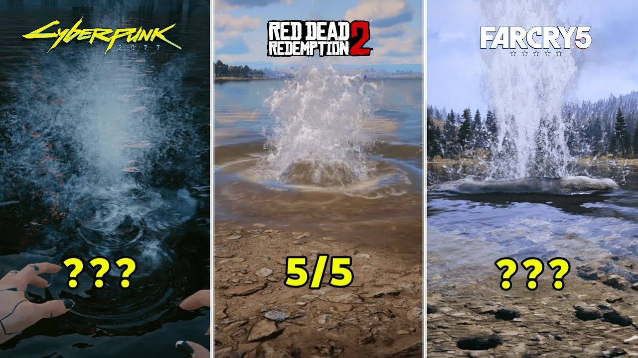 Что круче воды в RDR 2? Сравнение физики в 15+ играх