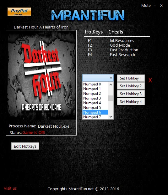 Darkest Hour: A Hearts of Iron Game: Трейнер/Trainer (+4) [1.04] {MrAntiFun}