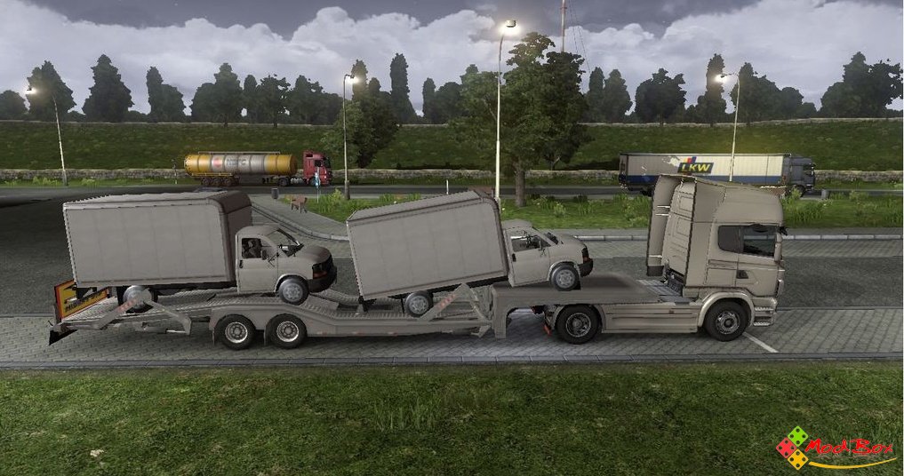 Euro Truck Simulator 2 "Trailer with Sprinter minibus"