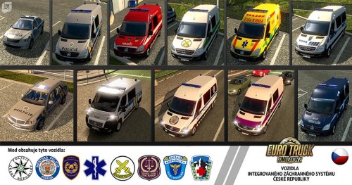 Euro Truck Simulator 2 "AI Rescue Unit Cars Czech Republic Mod V1"