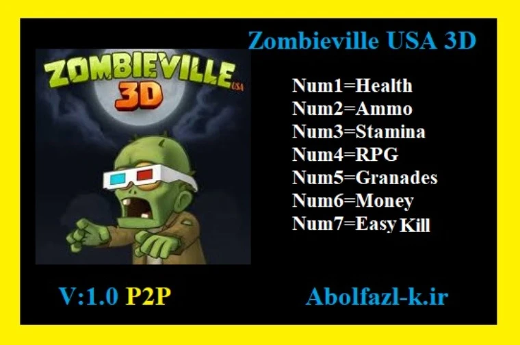 Zombieville USA 3D "Трейнер +7" [1.0] {Abolfazl.k}
