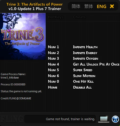 Trine 3: The Artifacts of Power: Трейнер/Trainer (+7) [1.0 / Update 1] {FLING}