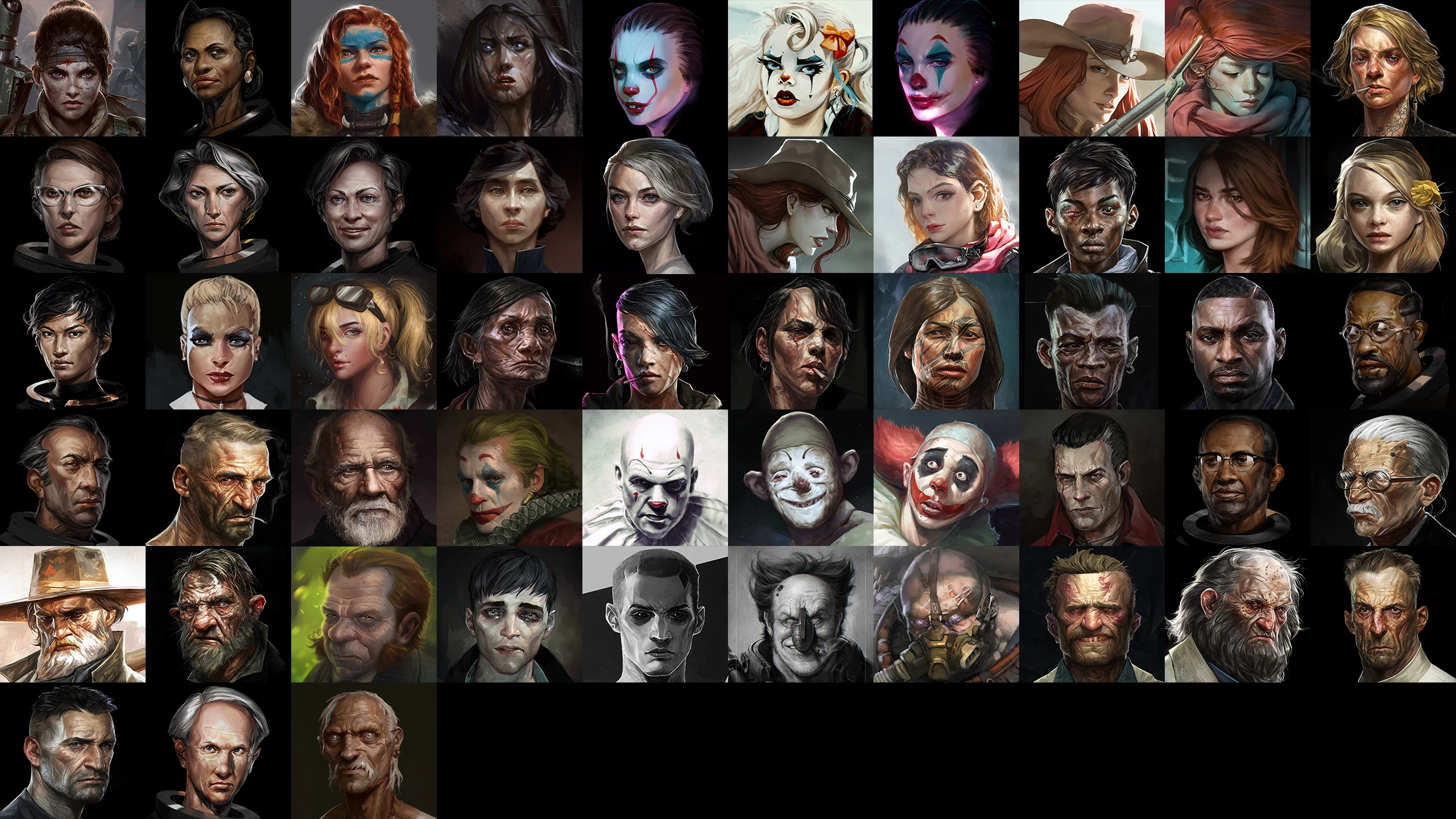 Wasteland 3 "Различные портреты персонажей"