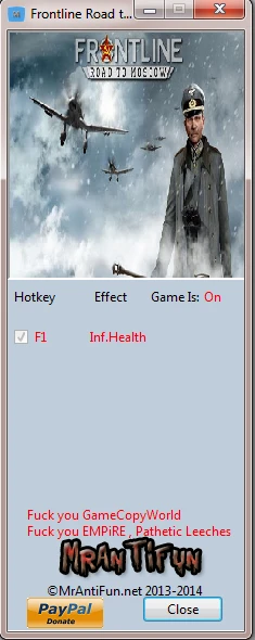 Frontline Road to Moscow: Трейнер/Trainer (+1: Бессмертие / Immortality) [1.0] {MrAntiFun}