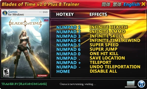 Blades Of Time: Трейнер/Trainer (+8) [1.0: Fixed] {FLiNG}