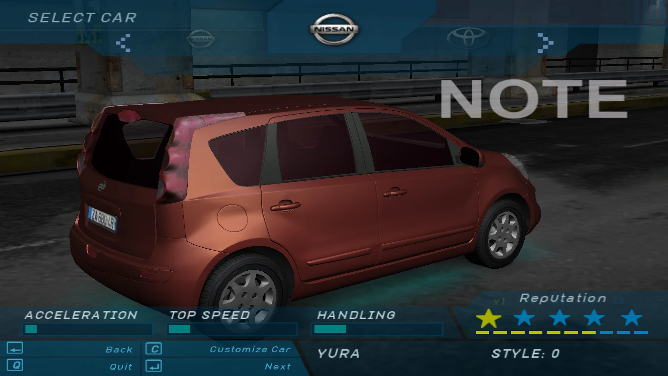 Need for Speed: Underground "Nissan Note"