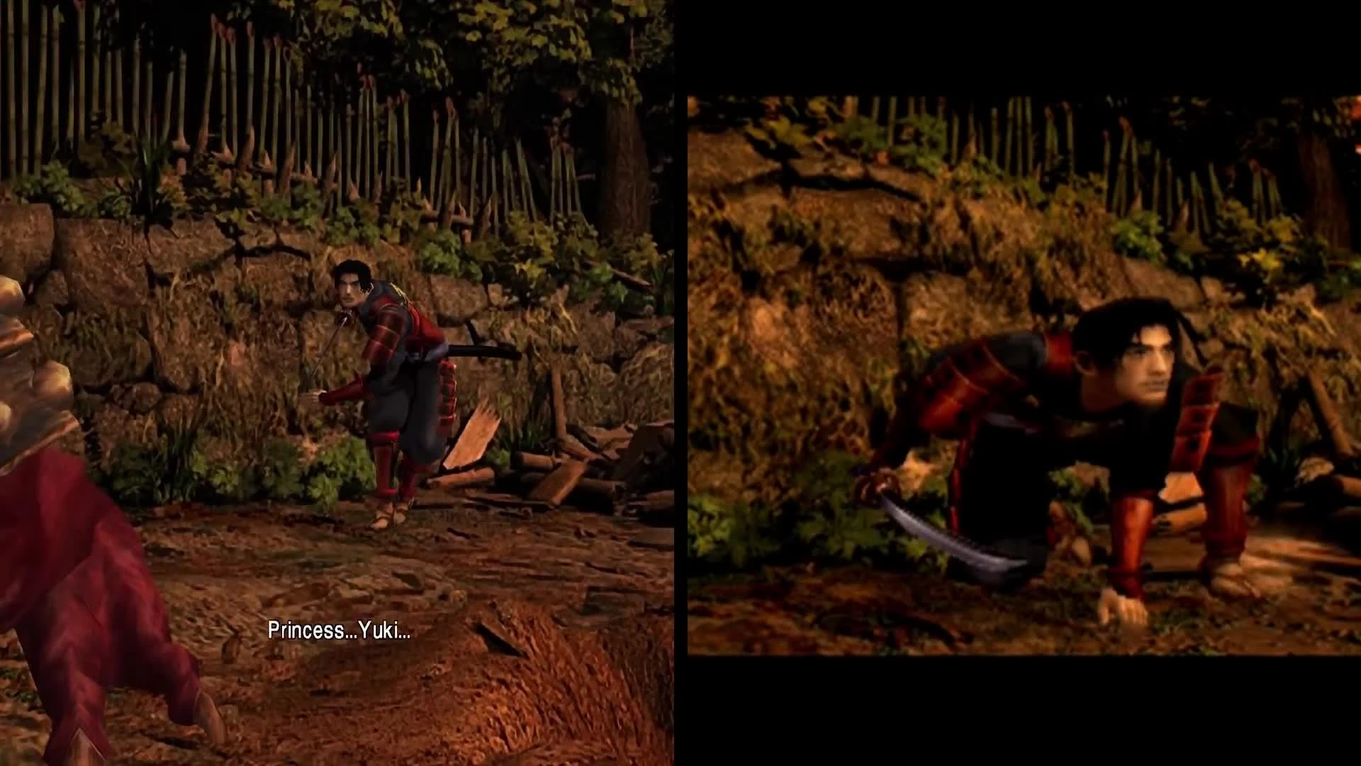Onimusha: Warlords - сравнение графики ремастера в версии для Switch и оригинала с PlayStation 2