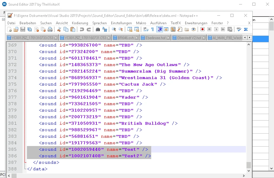 WWE 2K17 "Sound Editor 2017 v2.1.1"