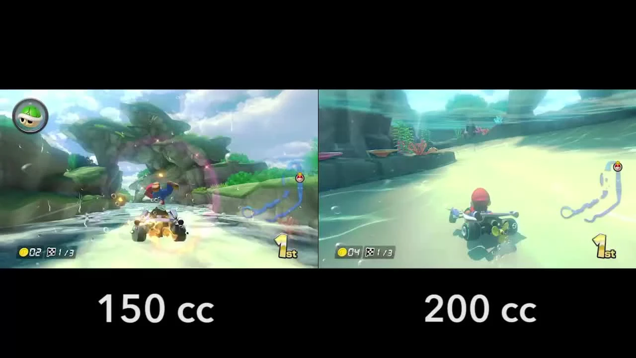 Сравнение нового и старого режимов Mario Kart 8