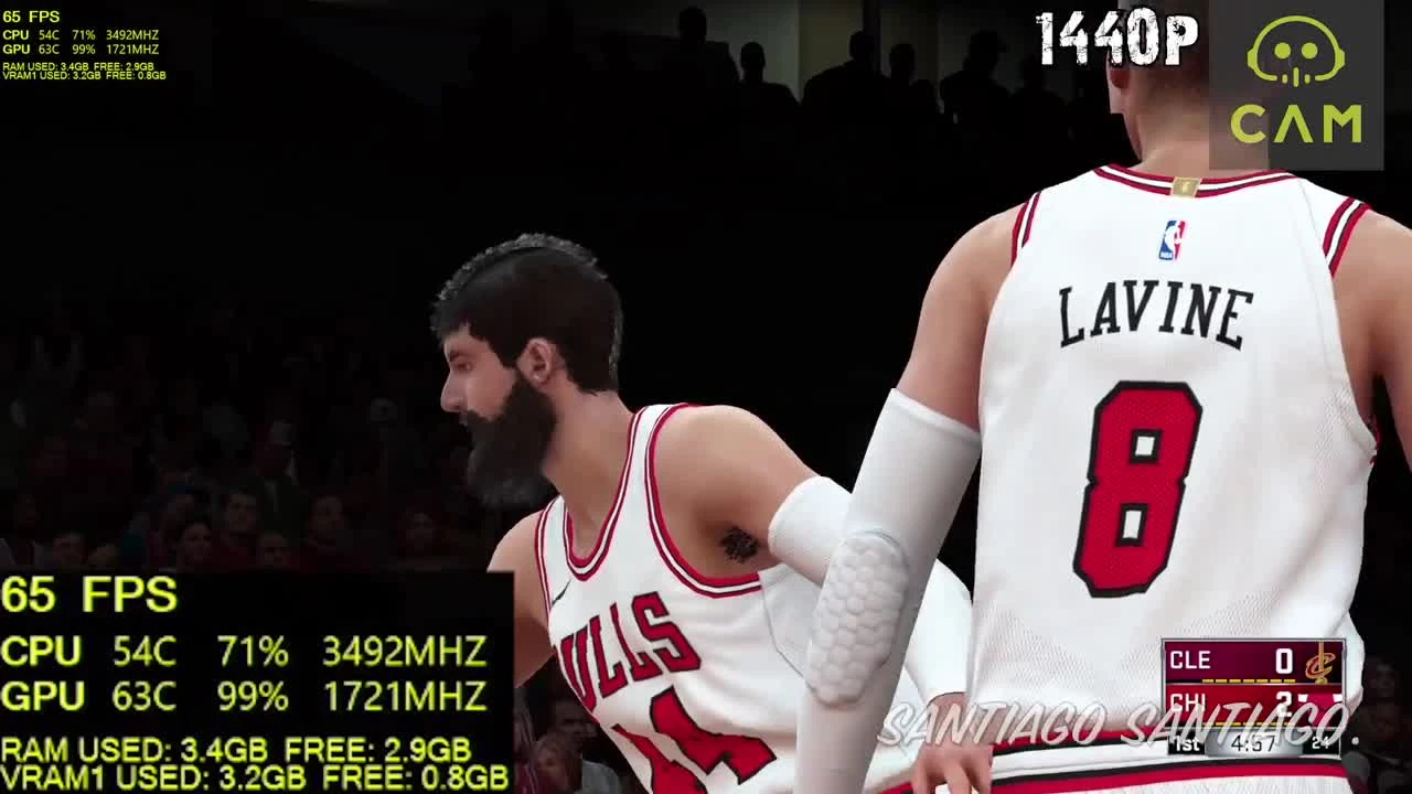 NBA 2K18 "Тест производительностиGTX 1050 ti - G4560"