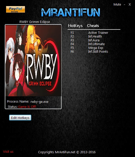 RWBY: Grimm Eclipse: Трейнер/Trainer (+5) [1.0.01] {MrAntiFun}