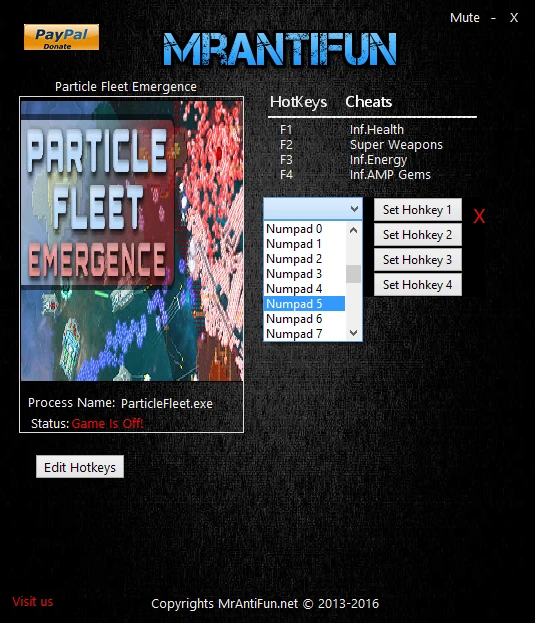 Particle Fleet: Emergence: Трейнер/Trainer (+4) [1.02] {MrAntiFun}