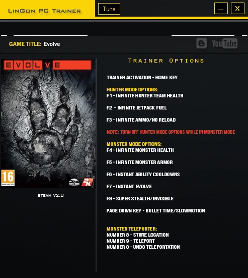 Evolve: Трейнер/Trainer (+11) [2.0] {LinGon}