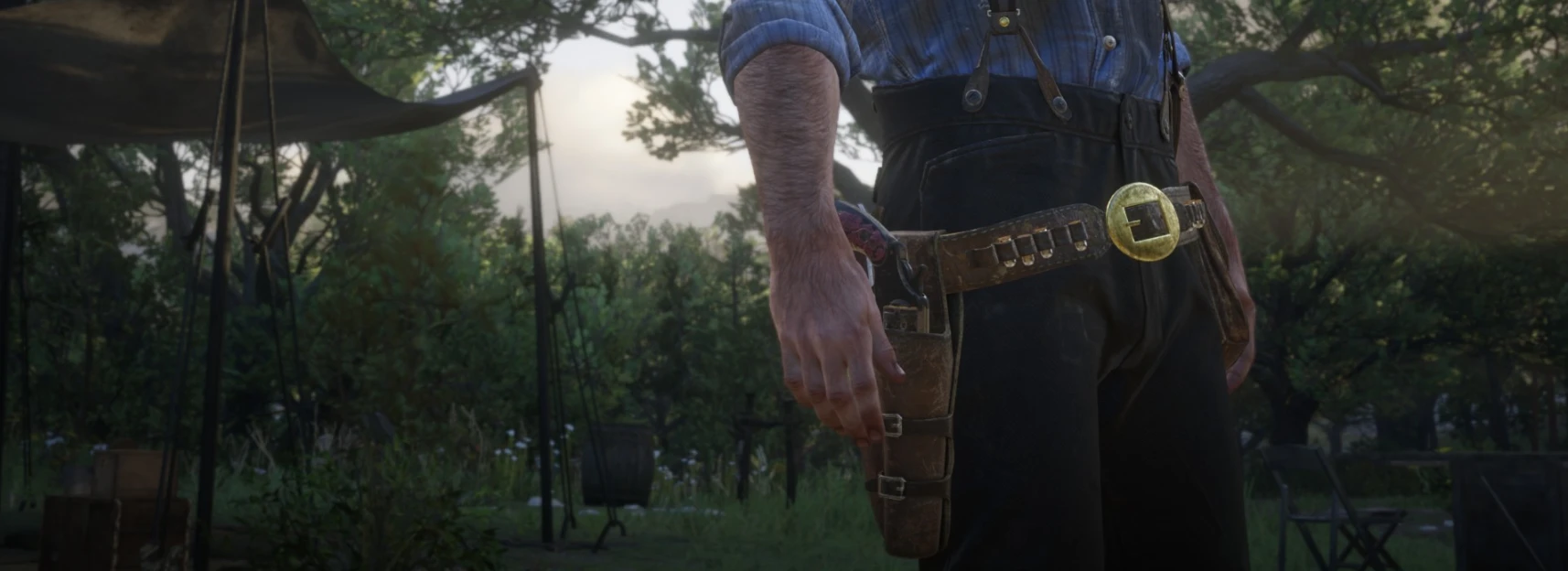 Red Dead Redemtion 2: "Сохранение - завершён пролог. Квесты выполнены на золото, выбит револьвер Мики"