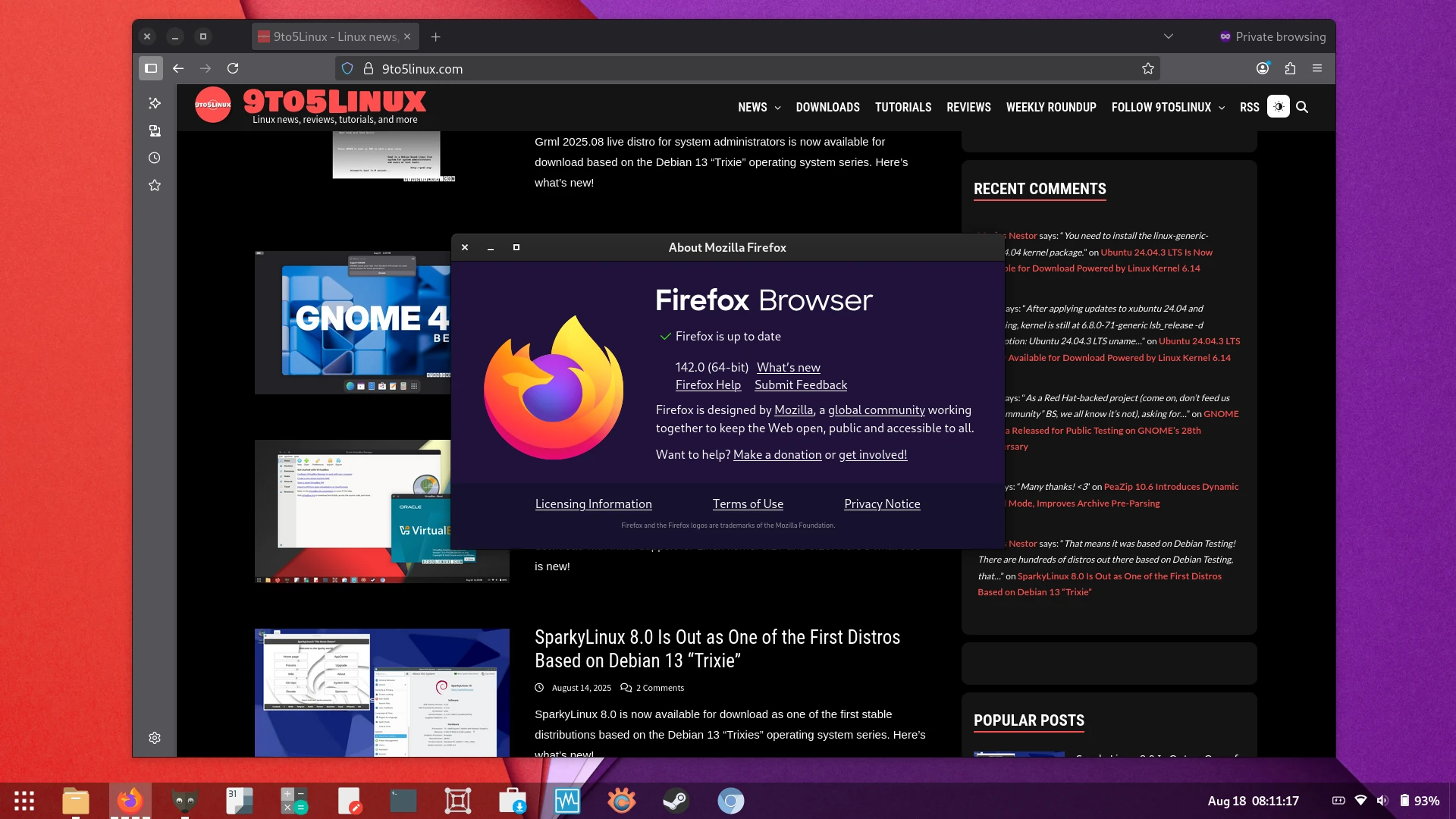 Вышла новая версия браузера Firefox 142 - появился гибкий список исключений в режиме строгой защиты от отслеживания
