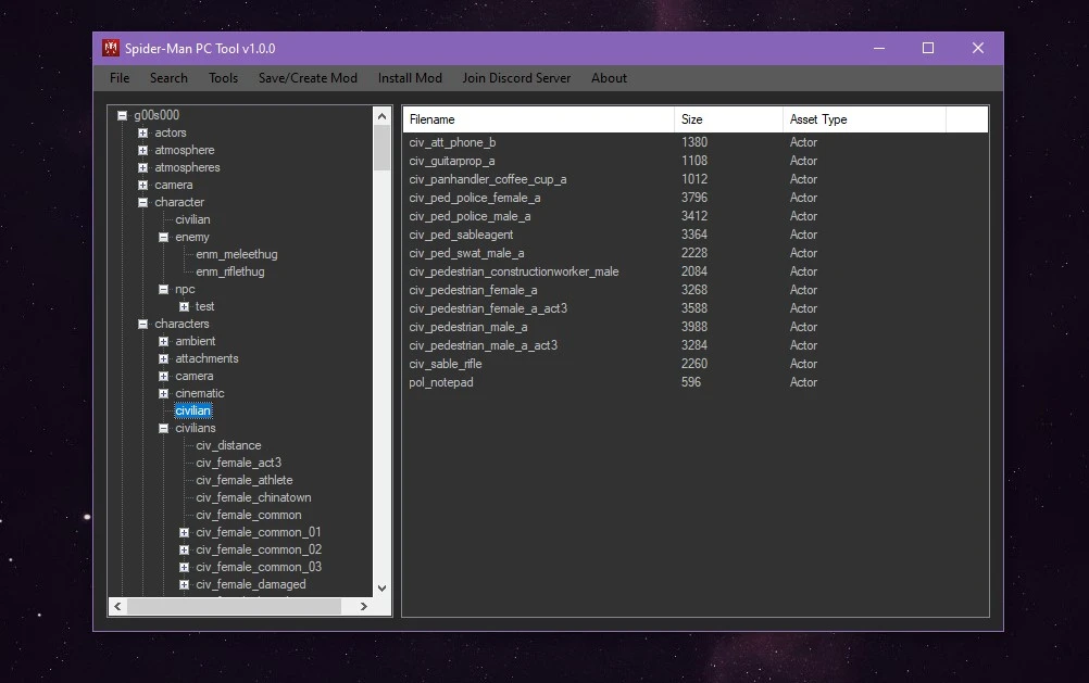Marvel's Spider-Man "Инструмент для создания модов" [v1.1.1]
