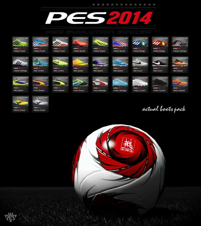 PES 2014 "29 новых высококачественных бутс"
