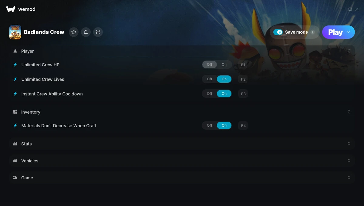Badlands Crew "Трейнер +12" [UPD: 09.05.2025] {ColonelRVH / WeMod}