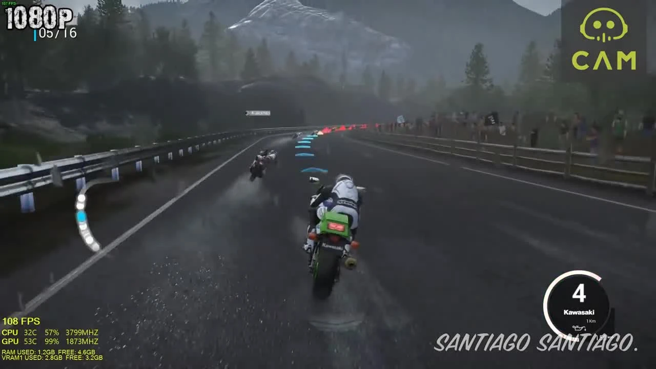 RIDE 2 - GTX 1060 - i5 (Simulated) - 1080p - 1440p - 4K