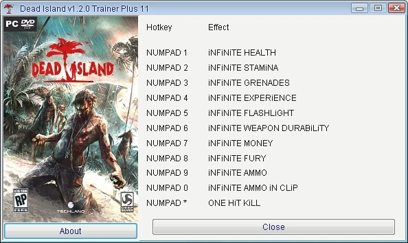 Dead Island: Трейнер/Trainer (+11) [1.2.0: Fixed Version] {GRIZZLY/PlayGround.ru}