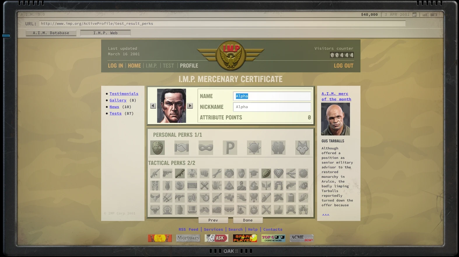 Jagged Alliance 3 "Мод на создание нескольких IMP"