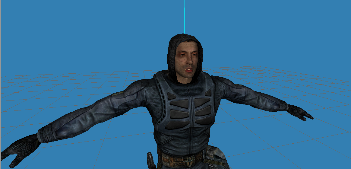 S.T.A.L.K.E.R.: Shadow of Chernobyl "Модель сталкера в билдовском костюме"