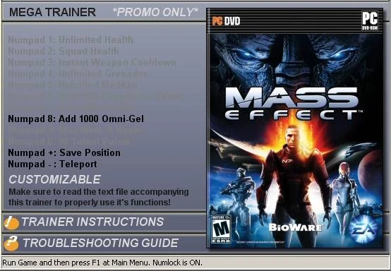 Mass Effect: Трейнер (+3) [1.0]